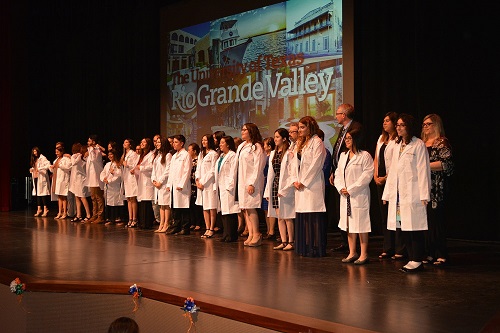 2017 BMED Induction Ceremony white coat group